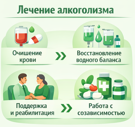 лечение алкоголизма в Краснозаводске этапы